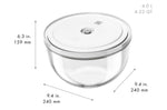 Set de démarrage Zwilling Fresh & Save 9 pièces 1 pompe à vide + 2 bols en verre M/L + 4 sacs S/M