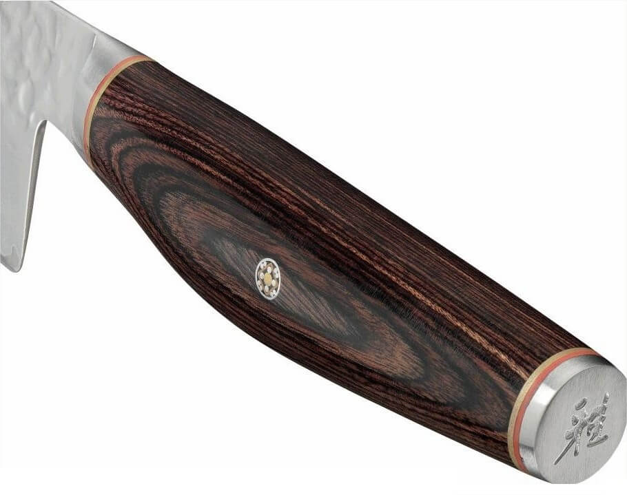 Couteau de chef japonais Miyabi 6000MCT lame martelée 24cm + manche en Pakka
