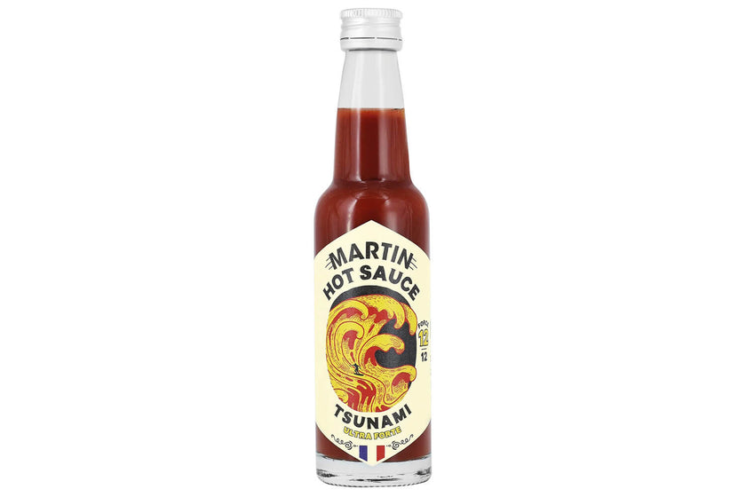 Sauce Martin Tsunami force 12 sur 12 piment pur cru 100g