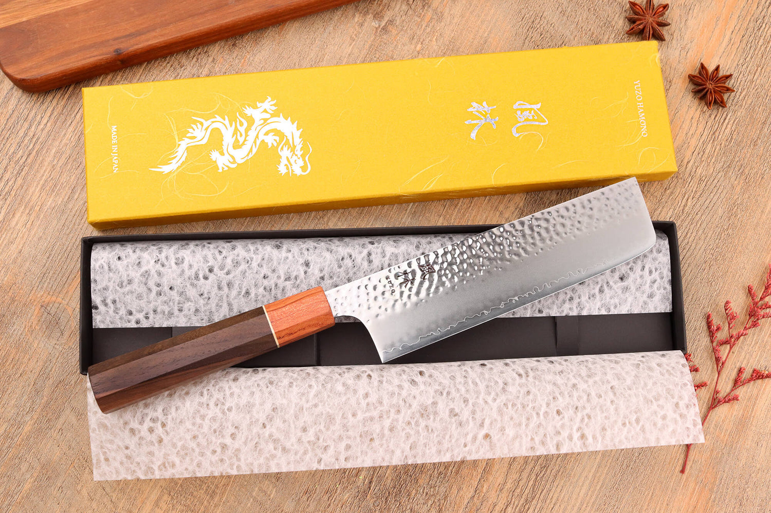 Couteau nakiri 17cm japonais artisanal Yuzo Akira Tsuchime VG10