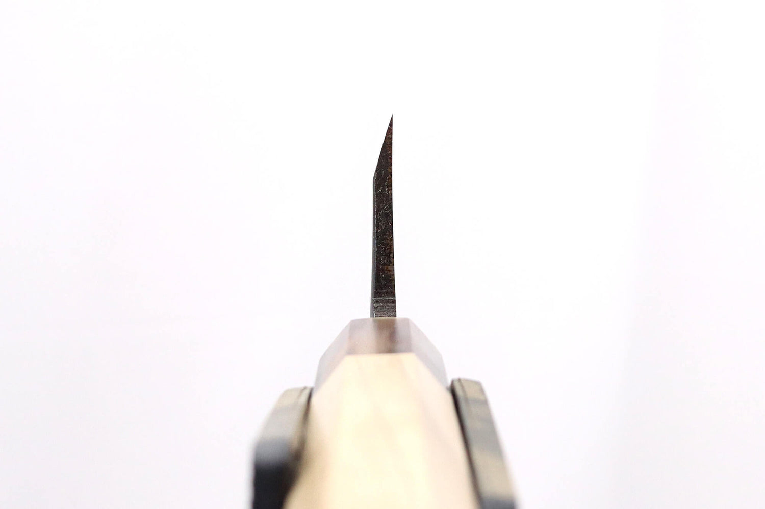Couteau deba 15cm japonais artisanal Nakamura Kaishin Saku WS2 en magnolia