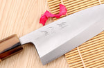 Couteau deba 15cm japonais artisanal Nakamura Kaishin Saku WS2 en magnolia