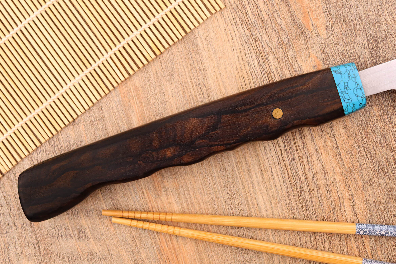 Couteau à thon maguro 54cm japonais artisanal Nakamura WS2 avec saya