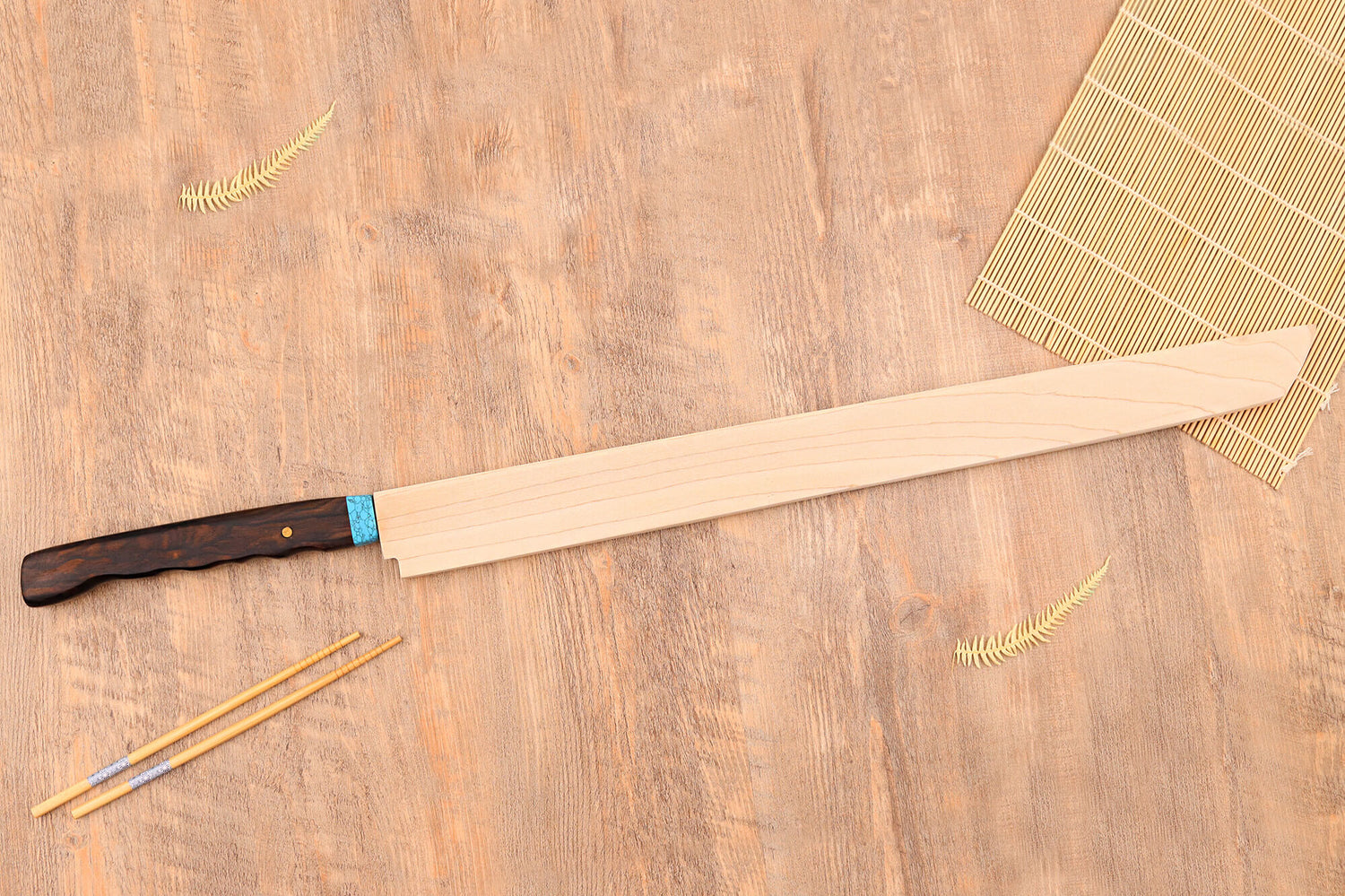 Couteau à thon maguro 54cm japonais artisanal Nakamura WS2 avec saya