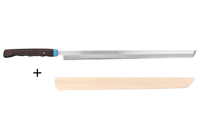 Couteau à thon maguro 54cm japonais artisanal Nakamura WS2 avec saya