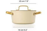 Faitout antiadhésif Arcos Samoa Iconic 20cm - Beige
