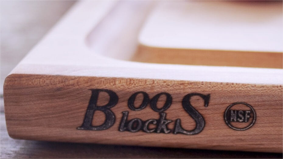 Planche à découper Boos Blocks double-face avec rigole en bois d'érable 31x20cm