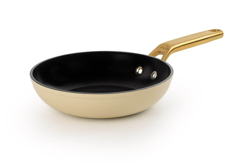 Poêle antiadhésive Arcos Samoa Iconic 20 cm beige avec poignée dorée