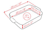 Plat four rectangle Peugeot Appolia en céramique vert sauge - 25 cm