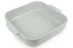 Plat four carré Peugeot Appolia en céramique vert sauge - 36 cm