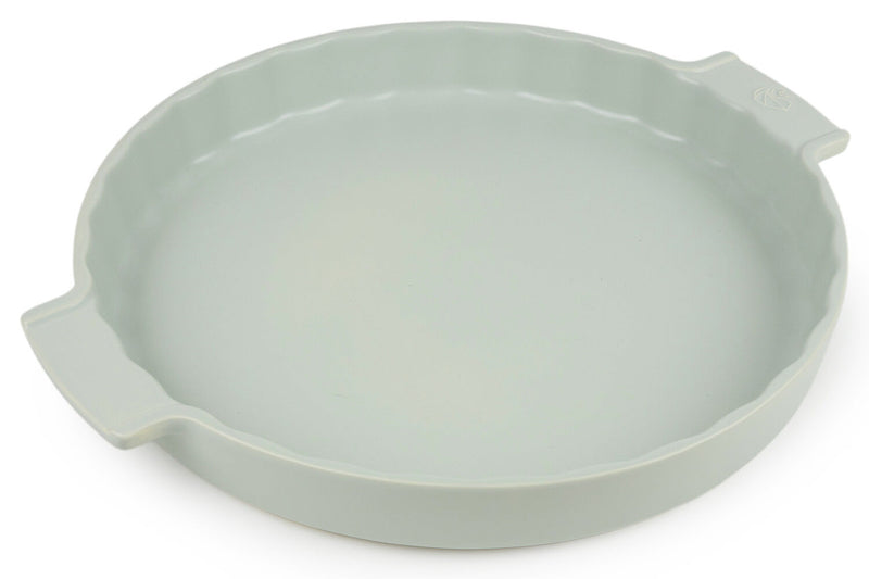 Plat à tarte Peugeot Appolia en céramique vert sauge diamètre 30cm