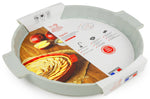Plat à tarte Peugeot Appolia en céramique vert sauge diamètre 30cm
