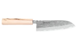 Couteau santoku japonais artisanal Wusaki Nakata Erable BS2 16,5cm manche érable