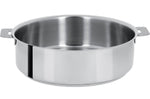Set de cuisson Cristel Mutine amovible sauteuse 28cm + couvercle Platine + 2 anses framboise