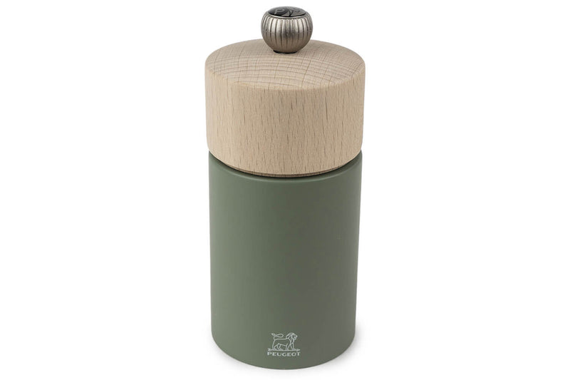 Moulin à poivre manuel Peugeot Boréal en bois Vert Fougère - 12 cm