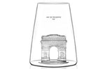 Verre à spiritueux long Alaskan Maker Iconic Monuments Arc de Triomphe en verre cristallin