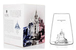 Verre à spiritueux long Alaskan Maker Iconic Monuments Mont Saint-Michel en verre cristallin