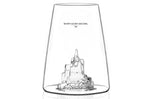 Verre à spiritueux long Alaskan Maker Iconic Monuments Mont Saint-Michel en verre cristallin