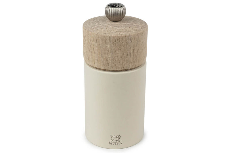 Moulin à sel sec manuel Peugeot Boréal en bois Blanc Plume - 12 cm