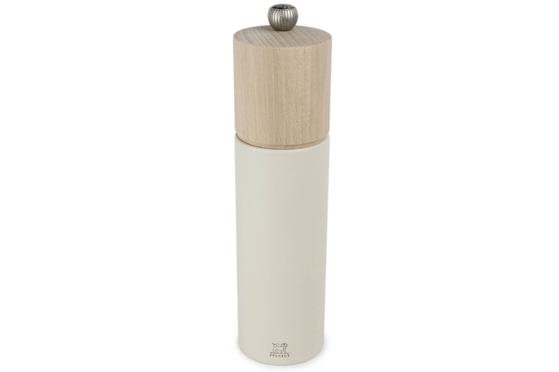 Moulin à sel sec manuel Peugeot Boréal en bois Blanc Plume - 21 cm
