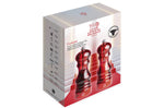 Coffret cadeau 2 moulins Peugeot Podium en acrylique rouge 18cm