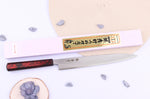 Couteau yanagiba japonais 27cm Sakai Takayuki Nanairo manche en résine laqué rouge