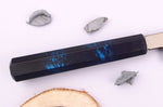 Couteau yanagiba japonais 27cm Sakai Takayuki Nanairo manche en résine laqué bleu