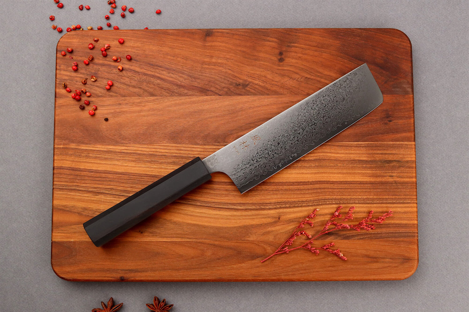Couteau nakiri 18cm japonais artisanal Yuzo Kurogane Damas VG10