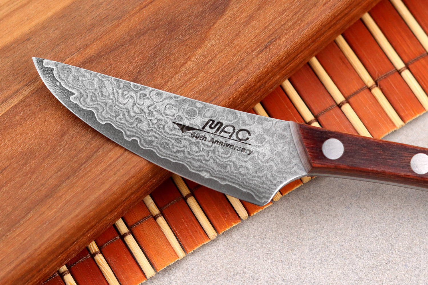 Couteau à steak 7,5cm japonais MAC Damas 45 couches 60th anniversary - Édition limitée