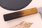 Couteau santoku 16,5cm japonais artisanal Wusaki Nawame AUS10 damas