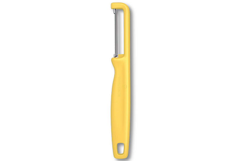 Éplucheur à tomates Victorinox Iota à lame dentée et manche jaune