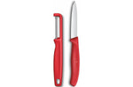 Set 1 couteau + 1 éplucheur Victorinox SwissClassic rouge