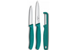 Set 2 couteaux + 1 éplucheur Victorinox SwissClassic vert