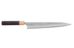 Couteau sujihiki japonais artisanal Yoshimi Kato AS Nashiji 27cm