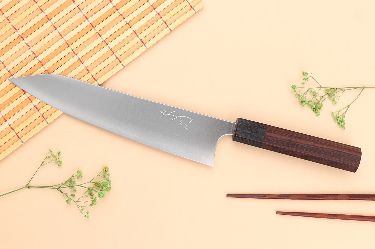 Couteau de chef japonais artisanal Shibata Koutetsu AS 21cm