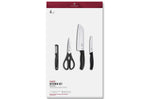Set 4 pièces Victorinox SwissClassic noir 2 couteaux + 1 éplucheur + 1 paire de ciseaux