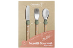 Set de couverts pour enfants Opinel Le Petit Gourmet coloris olive