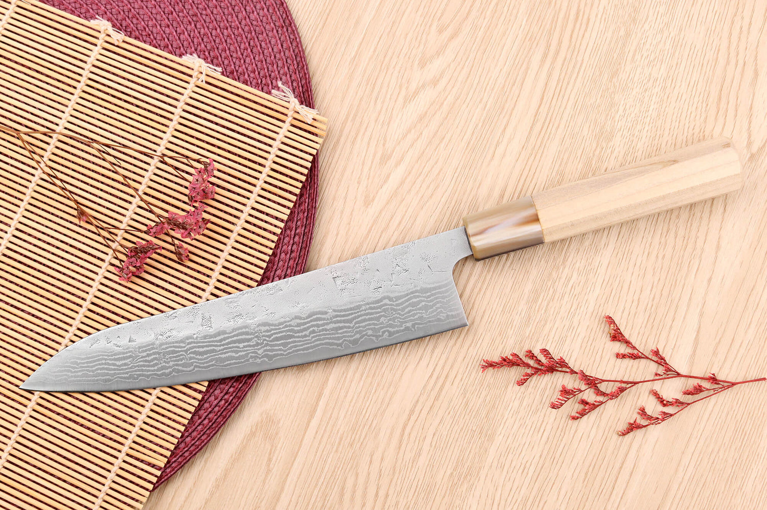 Couteau de chef 21cm japonais artisanal Yuzo Haruto Damas