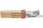 Set de couverts pour enfants Opinel Le Petit Gourmet coloris corail