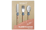 Set de couverts pour enfants Opinel Le Petit Gourmet coloris bleu pluie