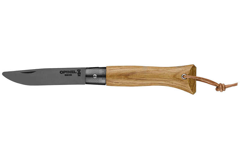Couteau Opinel Neo6 lame 7cm Opiflex® revêtement noir manche en chêne