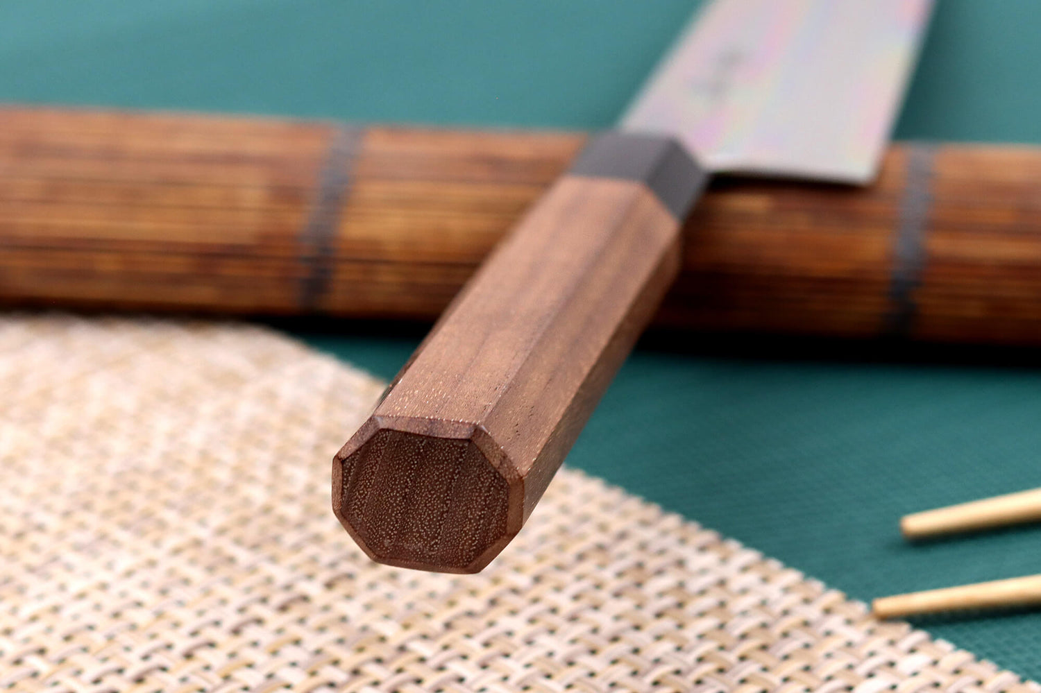 Couteau kiritsuke japonais artisanal Kagekiyo Kurumi Ginsan 24cm