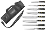 Mallette cuisinier Sabatier Chef 6 couteaux fabrication française + 1 fourchette + 1 fusil