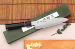 Couteau santoku 19,5cm japonais artisanal Sukenari ZDP-189 San Maï manche en ébène