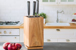 Bloc couteaux vide rotatif Cristel en bois d'acacia