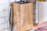 Bloc couteaux vide rotatif Cristel en bois d'acacia