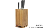 Bloc couteaux vide rotatif Cristel en bois d'acacia
