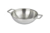 Wok Cristel Castel'Pro en acier inoxydable 18/10 3 ply avec 2 anses fixes - 24cm