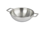 Wok Cristel Castel'Pro en acier inoxydable 18/10 3 ply avec 2 anses fixes - 24cm