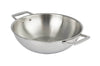 Wok Cristel Castel'Pro en acier inoxydable 18/10 3 ply avec 2 anses fixes - 28cm
